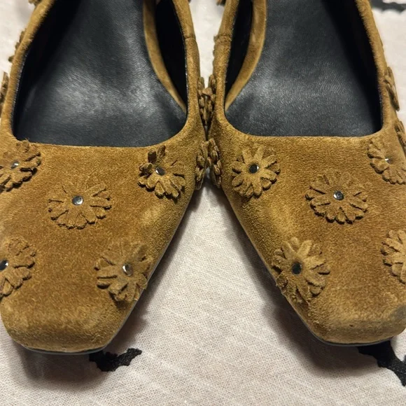 Rebecca Minkoff Suede Sling Back Heels size 6 - Picture 2 of 5
